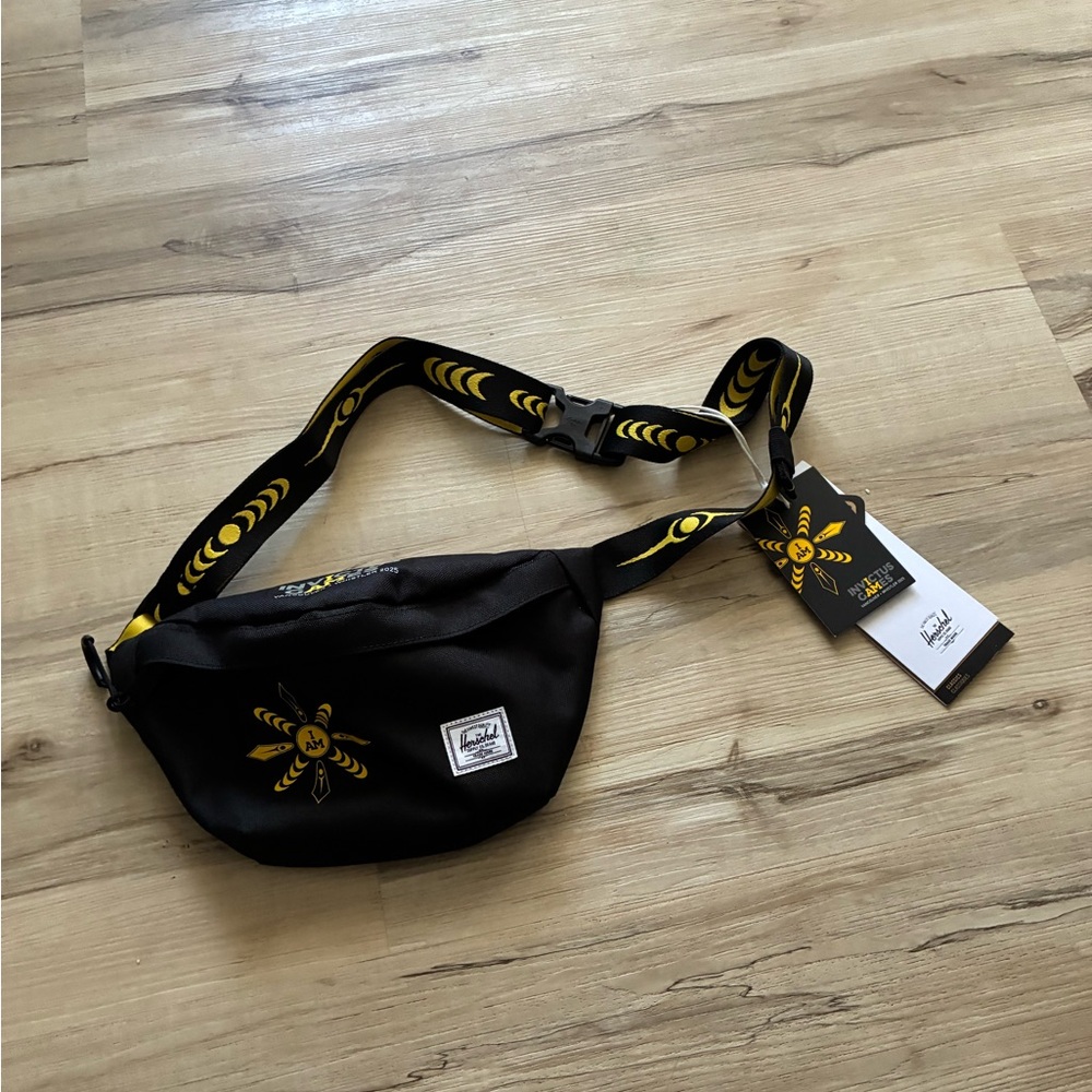 INVICTUS Games Whistler BC 2025 Black Waist Bag with Yellow Accents